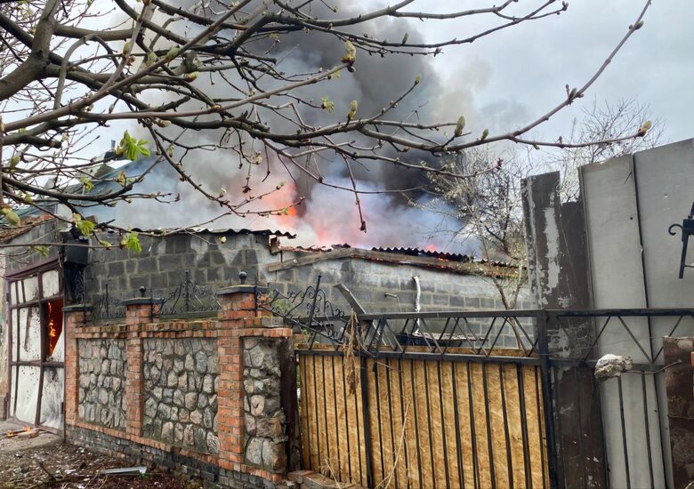 Shelling of Nikopol district on 3 April
