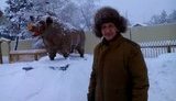 Житель Якутии вылепил из навоза гигантскую новогоднюю скульптуру. ФОТО