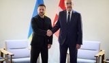 Президент України Володимир Зеленський під час зустрічі з президентом Швейцарії Гі Пармеленом