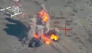 Enemy Grad MLRS flies into air after Ukrainian drone attack in Donetsk region. VIDEO
