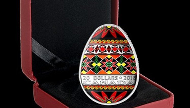 Canada issues Ukrainian traditional Easter egg-shaped silver coins. PHOTOS