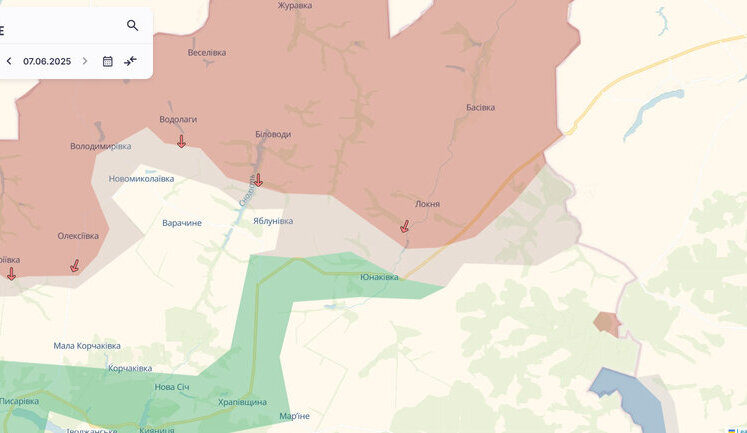 Russian troops have occupied Loknia in Sumy region and advanced into Kindrashivka and Yablunivka - DeepState. MAP
