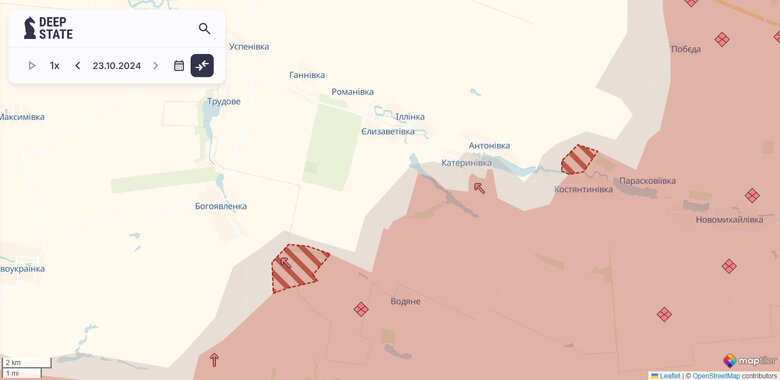 Просування росіян в районі Костянтинівки