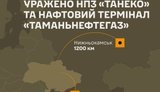 У Генштабі підтвердили ураження НПЗ у Татарстані та нафтового терміналу на Тамані