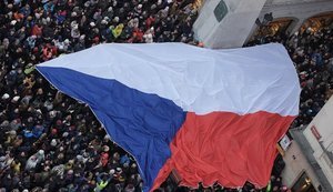 Мітинг на підтримку президента Чехії