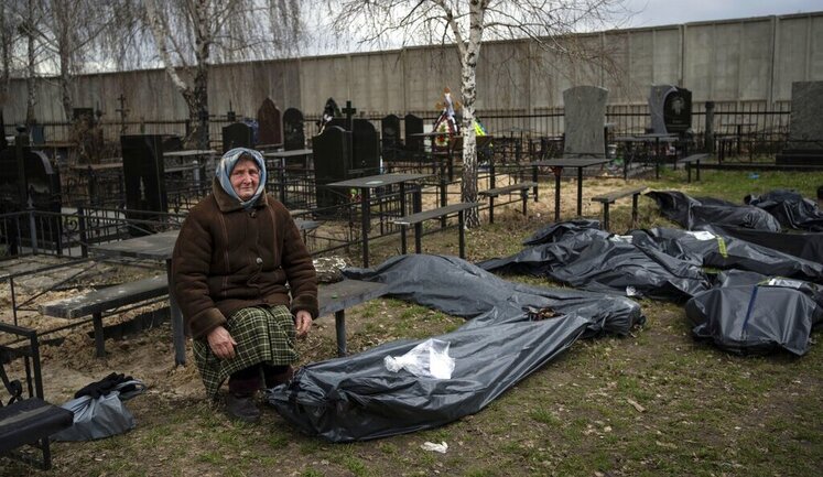 Exhumation of bodies from mass graves in Bucha continues. PHOTO