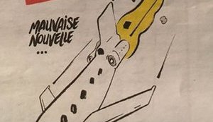Французький сатиричний журнал Charlie Hebdo опублікував карикатуру на тему катастрофи російського Ту-154. ФОТО