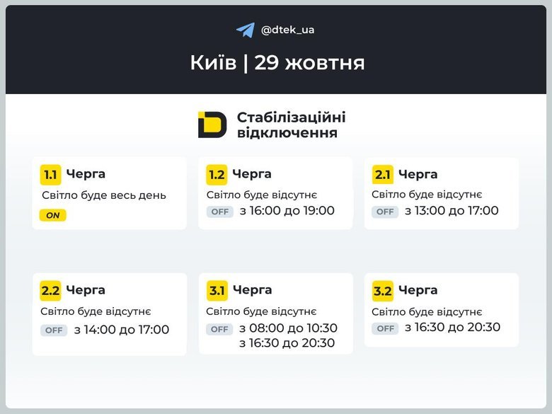 відключення світла у Києві