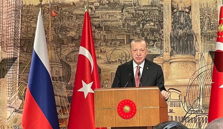 Erdogan about Istanbul round of talks: continuation of war won't do any good. Delegations are responsible for decisions that are being made today. PHOTO