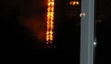 Ночью на Шулявке загорелась многоэтажка: огонь охватил все 25 этажей. ФОТО