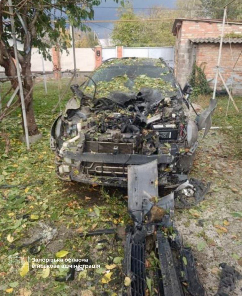 пошкоджений автомобіль у Біленькому