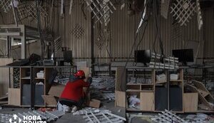 Ворожий дрон зруйнував вантажне відділення Нової пошти в Одесі