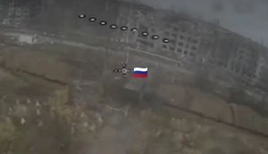 Marines’ drones from 38th Brigade destroyed occupiers in armoured vehicles as they attempted to break through to Myrnohrad. VIDEO