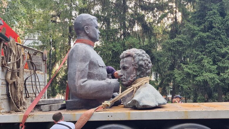 У Полтаві демонтували пам’ятники Ватутіну та Пушкіну 01