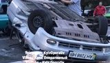 "Ланос" с пьяным водителем перевернулся на крышу и повредил несколько машин, убегая от патрульных в Киеве. ВИДЕО+ФОТО