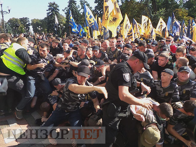 Президент обіцяв, - Нацкорпус пікетує Раду з вимогою спрощення процедури отримання громадянства учасниками АТО 44