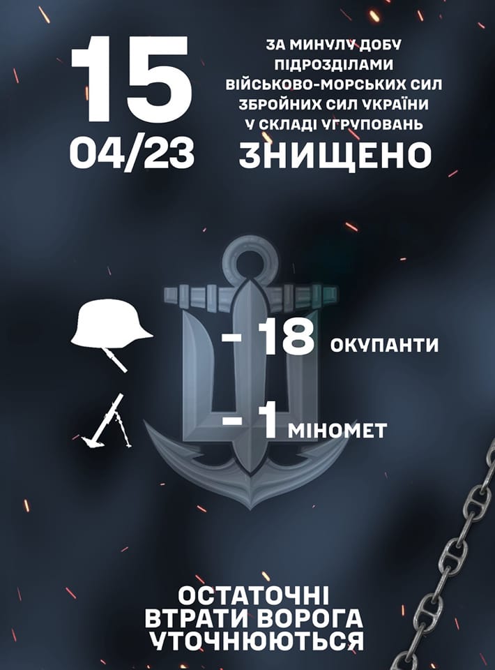 За прошедшие сутки морпехи уничтожили 18 оккупантов и миномет 01