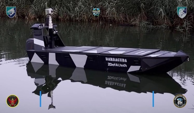Marines of 40th Brigade conduct special operation using Barracuda naval drones on Dnipro. VIDEO