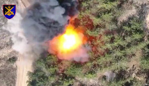На південному напрямку бійці 406 ОАБр знищили ворожий самохідний міномет. ВIДЕО