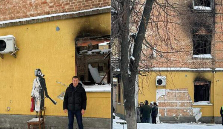 Суд відпустив під особисте зобов’язання волонтера Довгого, який зрізав графіті Бенксі у Гостомелі