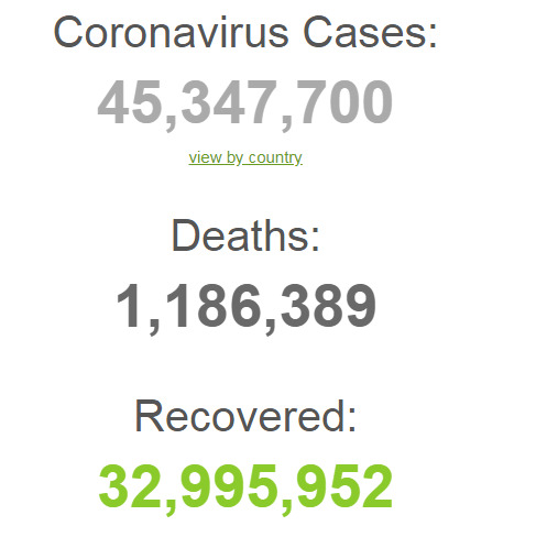 COVID-19: у світі зафіксували рекордну кількість смертей і нових випадків за добу - померли понад 7,1 тис. осіб, захворіли - 545,9 тис 01