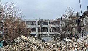 This morning, Russians carried out two air strikes on village of Velykyi Burluk, hitting educational institution