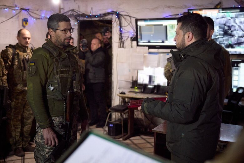 Zelenskyy visited positions of 110th Separate Mechanized Brigade in Avdiivka and awarded military 06