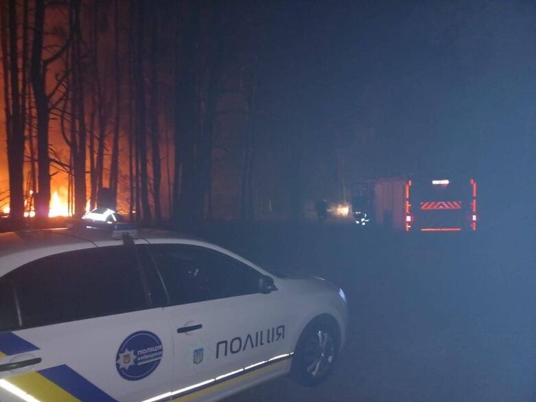 Внаслідок нічної атаки росіян на Київщині сталася пожежа, - поліція 01