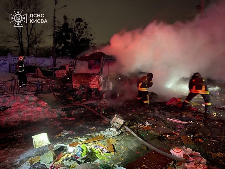 Attack on Kyiv at night: fires in the districts, one casualty