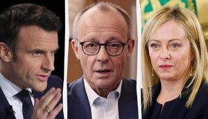 Merz tries to reconcile Meloni and Macron