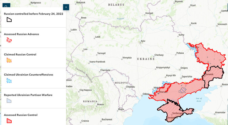 ISW оновив карту бойових дій: нова лінія фронту в районі Балаклії 01 ISW оновив карту бойових дій: нова лінія фронту в районі Балаклії 01