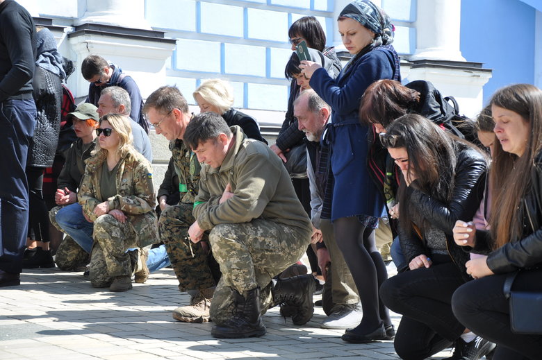 Farewell to cyborg paratrooper of 95th Brigade Ruslan Borovik, who died in battles with Russian occupiers in east, said goodbye in Kyiv 64