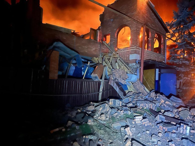 Consequences of the drone attack on Sloviansk