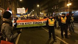 "Путин - нет, Европа - да!": В Будапеште проходит акция протеста, связанная с визитом президента РФ. ФОТОрепортаж