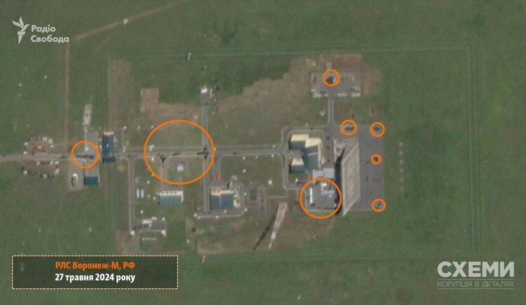 Последствия удара по российской РЛС "Воронеж-М"
