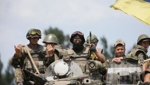 Ukrainian Flag Raised in the Center of Ilovaisk