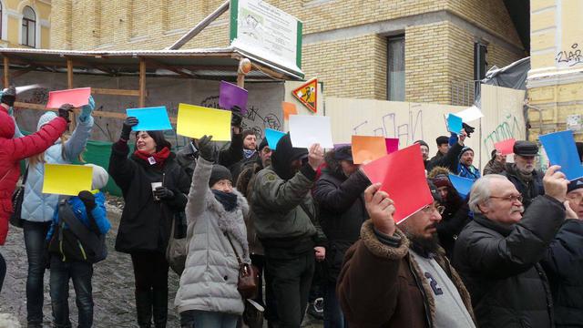 "Остановим строительный беспредел": На Андреевском спуске протестовали против уничтожения исторического Киева 07