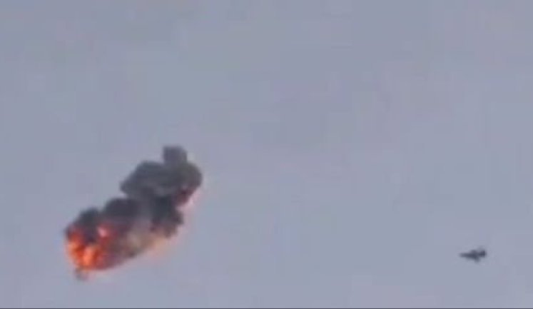 Пілот F-16 Повітряних сил перехопив та знищив російську "Герань-5" у небі над Київщиною. ВIДЕО