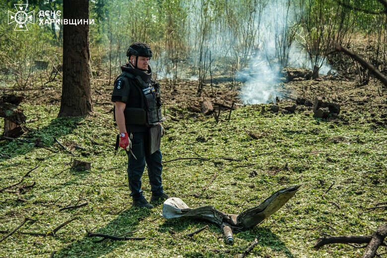 Залишки ворожої ракети на Харківщині