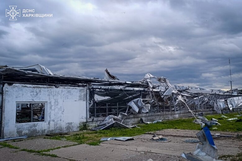 Destruction caused by the Russian attack on the Izyum district