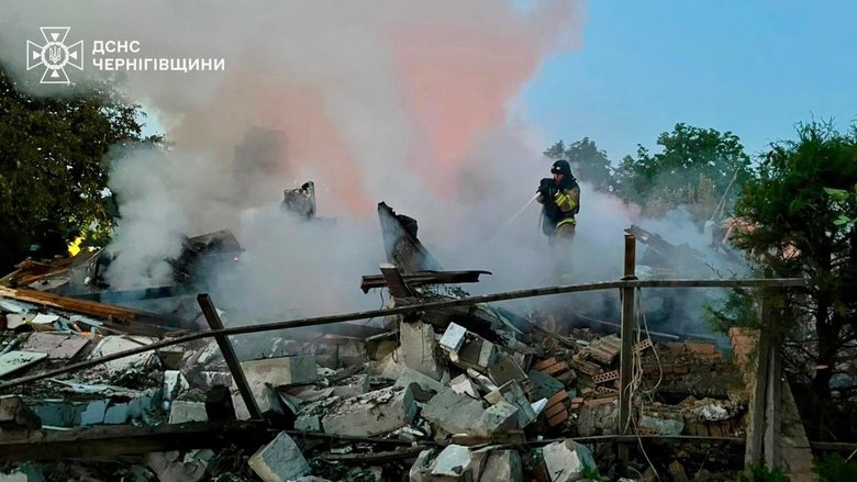 Удар по Черниговской области 14 июля