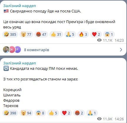 Железняк про відставку Свириденко