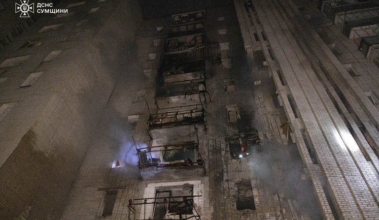 Consequences of strike on high-rise building in Okhtyrka. VIDEO+PHOTOS