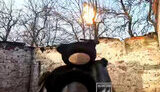Azov soldier shoots down a drone
