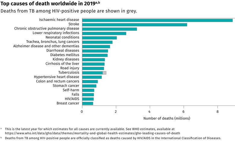 Через пандемію COVID-19 вперше за понад 10 років зросла смертність від туберкульозу, - доповідь ВООЗ 01
