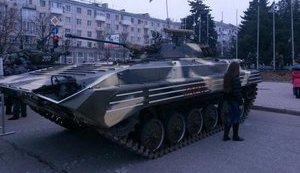 Russian Military Equipment in Heart of Luhansk City. PHOTOS