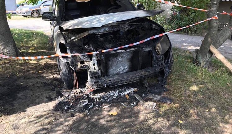 Car of member of regional council, head of UKROP faction Kokitko blown up in Zhytomyr region. PHOTO
