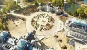 Bird’s eye panorama of palace owned by Yurii Ivaniushchenko near Kyiv. VIDEO