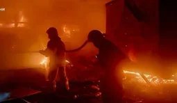 Пожежа у приміщенні підприємства Білоцерківського району після атаки РФ
