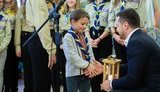 Пластуны передали Зеленскому Вифлеемский огонь. ФОТОрепортаж